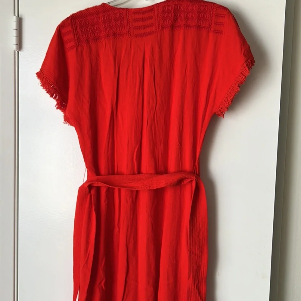 MADEWELL ♥️ Red Linen Viscose Tunic Dress Sz XS - Picture 9 of 9